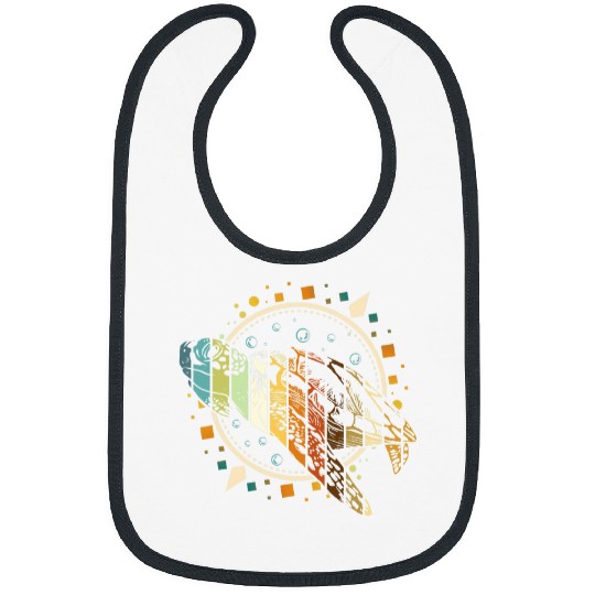 Turtle Pet and Sea turtle and Funny turtle and turtle watercolor 3 Bibs