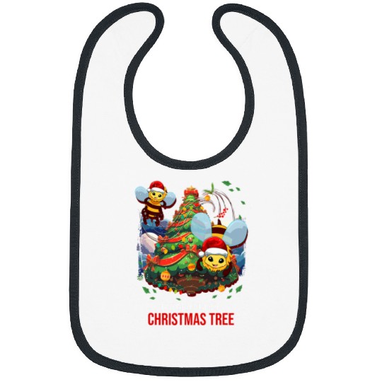 Buzzing Around the Christmas Tree Honey Bee Beekeeper XMas Bibs
