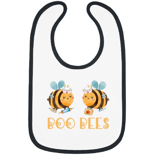 Boo Bees Nursing Crew nurses Funny Halloween rn icu er Bibs