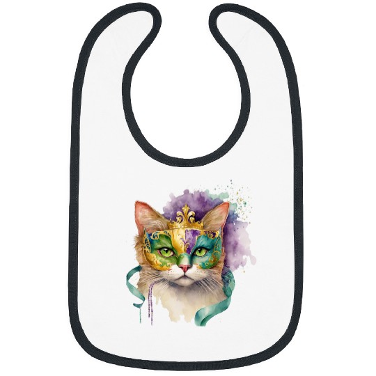 Cat Mardi Gras Happy Mardi Gras carnivals Cat Lovers Kitties 1 Bibs