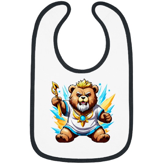 Bear Pet Zeus Greek God of Lighting Thunder Teddy Bear Cartoon 11 Bibs