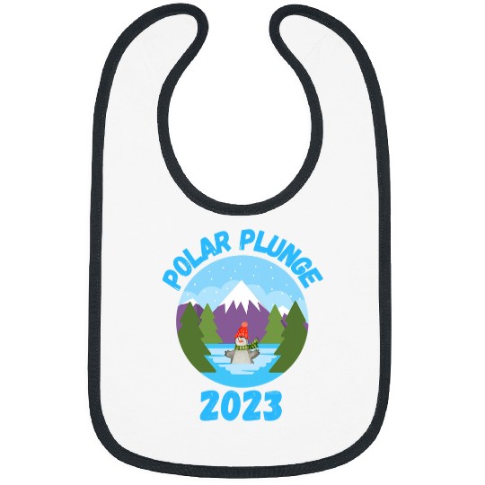 Bear Pet Polar Plunge Ice Jump Funny Polar Bear Winter Swimming Bibs