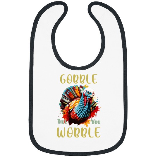 Christmas Chest Nuts Funny xmass Gobble Till You Wobble Bibs