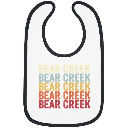 Bear Pet Bear Creek Pennsylvania Bear Creek PA Retro vintages Text Bibs