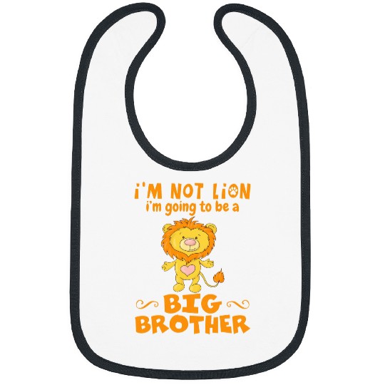 Lion Pet I m Not Lion I m Big Brother Funny Pregnancy Announce 3 Bibs