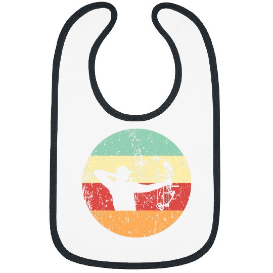 Bow Hunting vintages Archery Cool Retro 1970s Style Circle Bibs