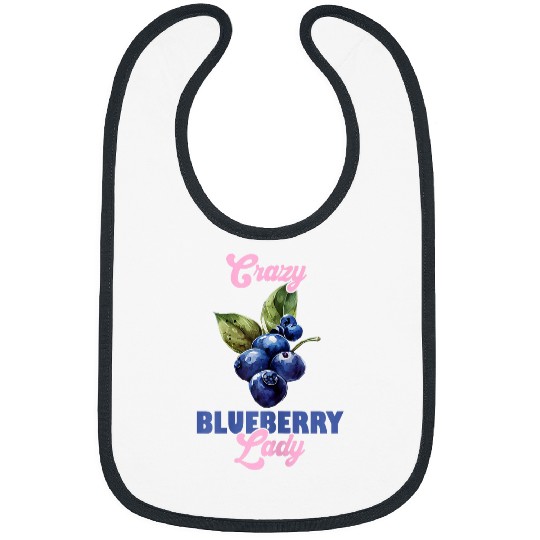 crazys Blueberry Lady Blueberries Fruit Berry Garden Bibs