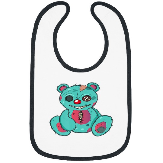 Bear Pet Gothic Pastel Teddy Bear Creepy Voodoo Bat 1 8 Bibs