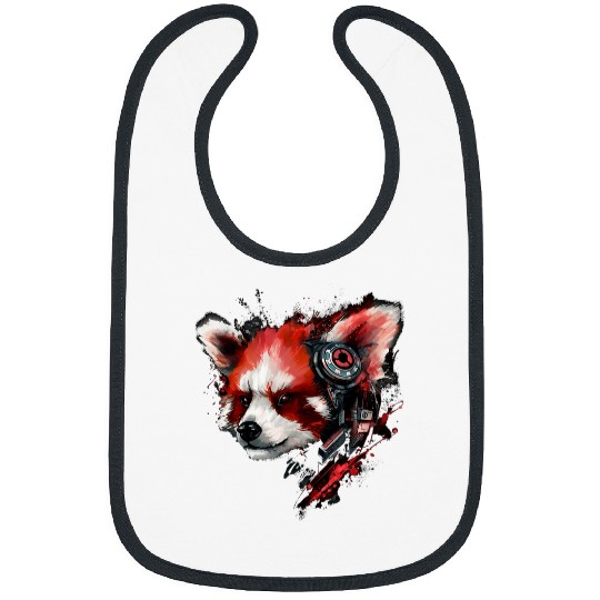 Panda Pet Red Panda Fantasy Robot Animal Motif Red Panda Bibs