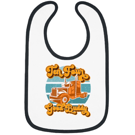 Retro 1970s Ten Four Good Buddy CB Radio vintages Trucker Bibs