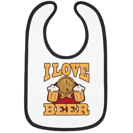 Beer Fun I love beer mug malt brewery drink alcoholic beverage Bibs
