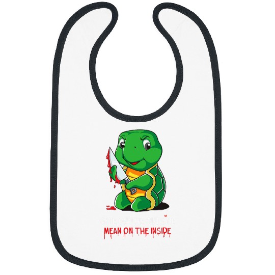 Turtle Pet Cute On The Outside Mean On The Inside Gothic Nerd Turtle Bibs