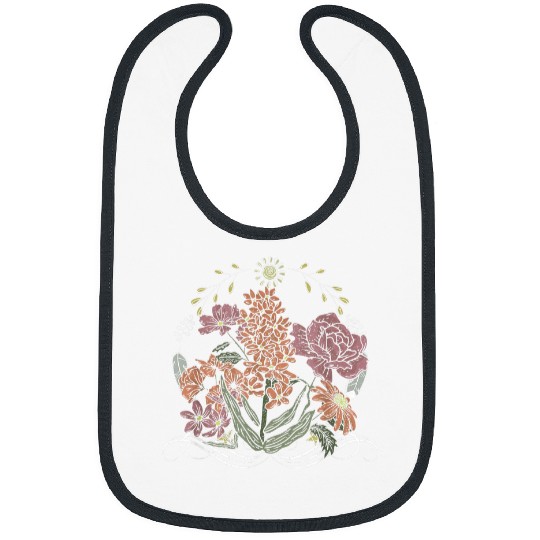 Herbs and Botanical Garden vintages Wildflowers Bibs