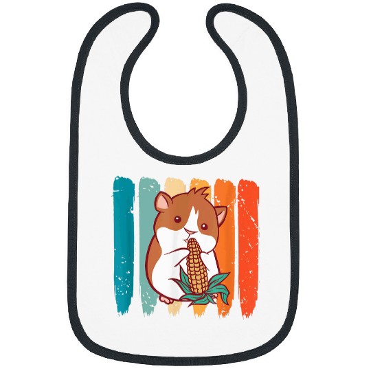 Hamster Pet Corn vintages Hamster Crop Vegetable Retro Food Corn Lover Bibs