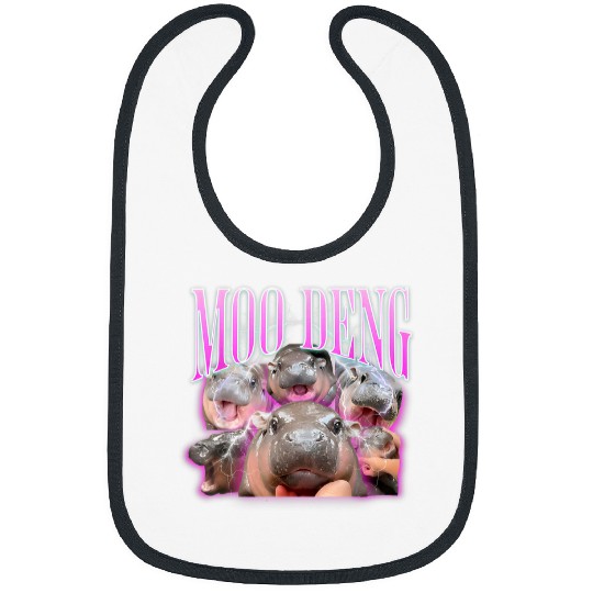 Hippo Pet Moo Deng Baby Hippo Bootleg Bibs