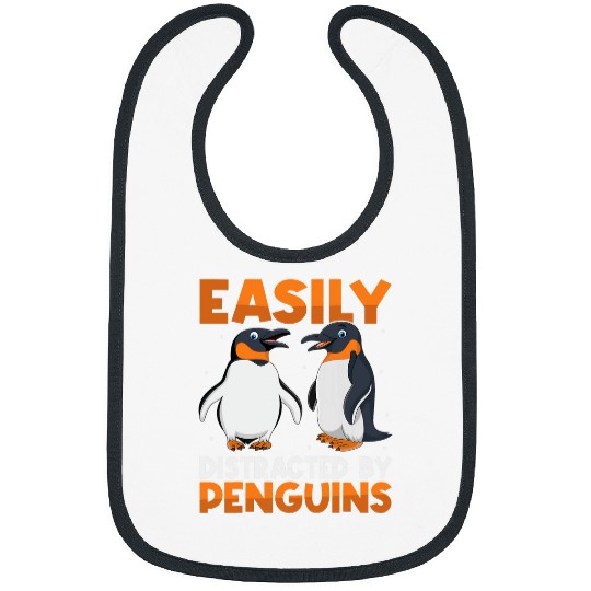 Penguin Pet Easily Distracted by Penguins Cute Penguin Lovers Bibs