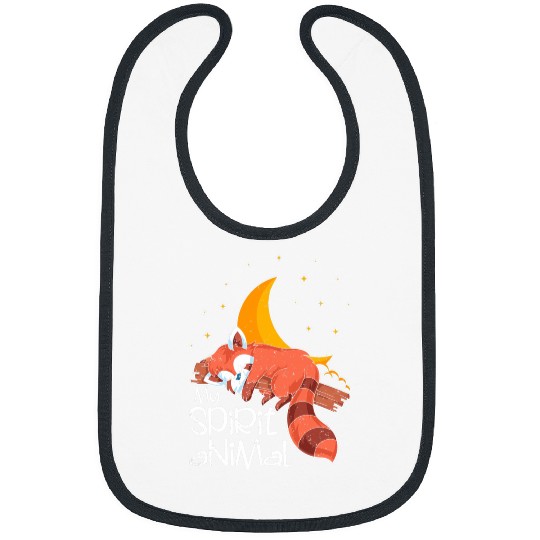 Panda Pet Chinese Wildlife Forest Moon My Spirit Animal Red Panda Bibs