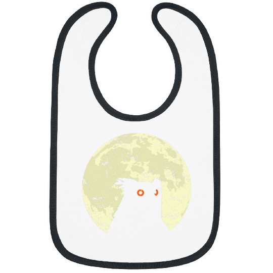 Owl Pet in front of Moon with sharp Eyes Bibs