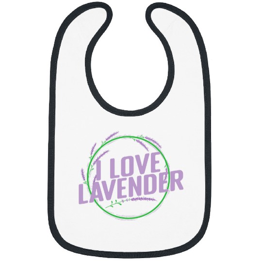 I Love Lavender Plant Garden Fragrance Bibs