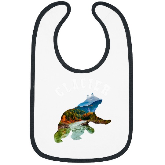 Bear Pet Glacier National Park Bear Design 2 Bibs