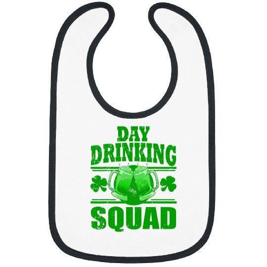 Beer Fun St Patrick s Day Drinking Squad vintages Beer Shamrocks Bibs