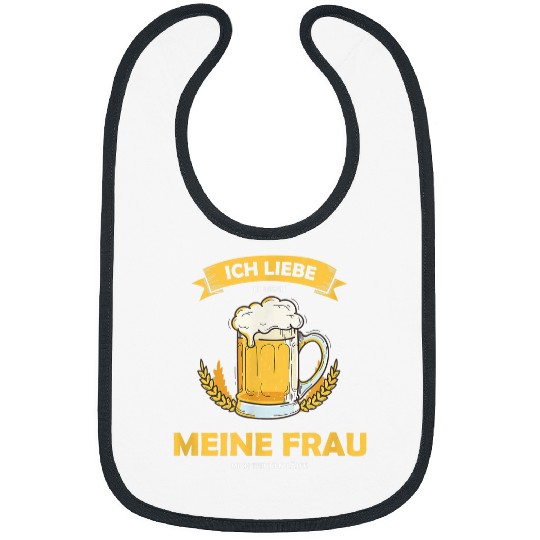 Beer Fun I love my wife Drunk Malle Alcohol is bad booze man Bibs