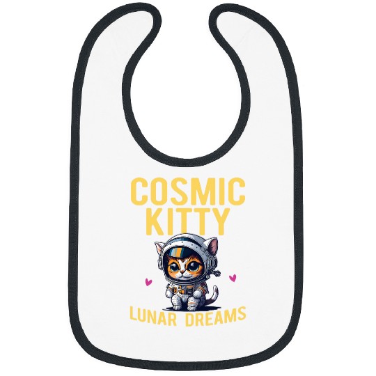 Space Astronaut Cat Lover Pet Owner Cosmic Spaceman Planet 25 Bibs