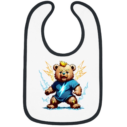 Bear Pet Zeus Greek God of Lighting Thunder Teddy Bear Cartoon 15 Bibs