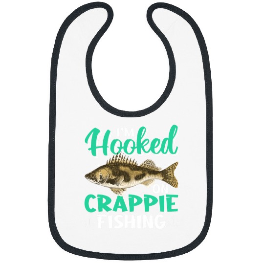 Crappie Fishing Hooked Freshwater Fish Hook Fisherman Dad Bibs