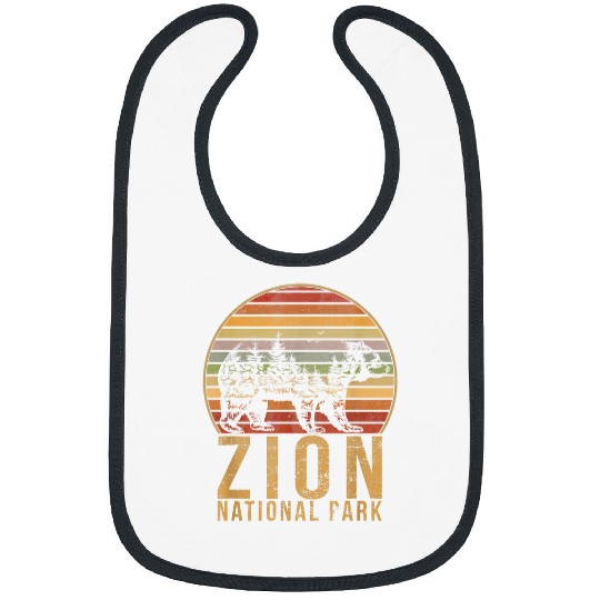Bear Pet Zion National Park Utah vintages Grizzly Bear Nature Retro Bibs