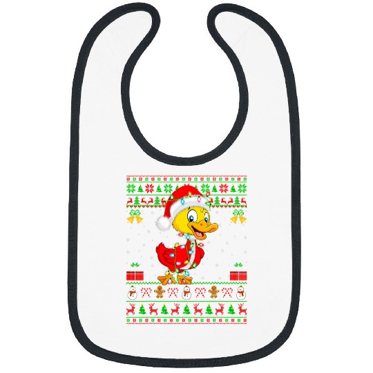 Duck Pet Bird Lover xmass Matching Santa Ugly Christmas 72 Bibs