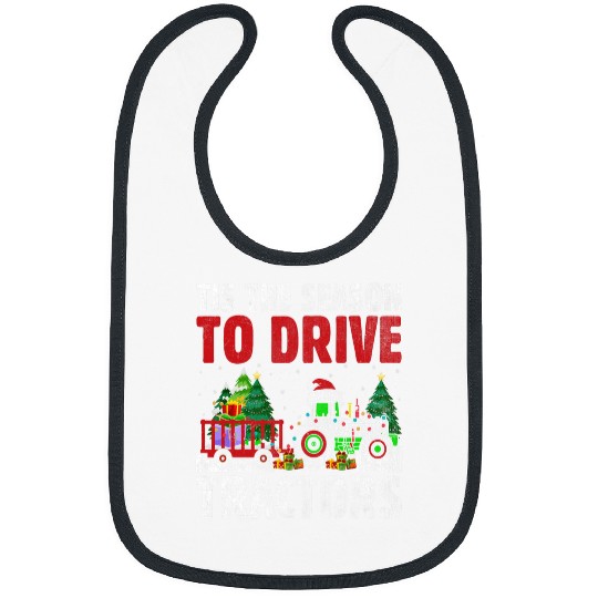 Christmas Farming Farmer Farm Tractor Driver Profession Bibs