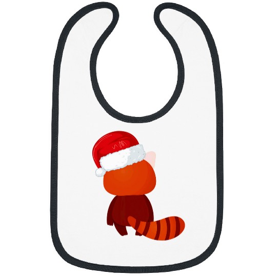 Panda Pet Red Panda Christmas Santa Ha Kawaii Cute Red Panda Bibs