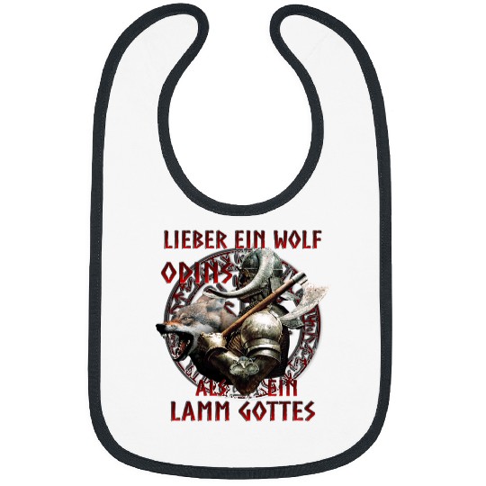Dear a wolfs of Odins than a lamb of God Viking Walhalla Bibs