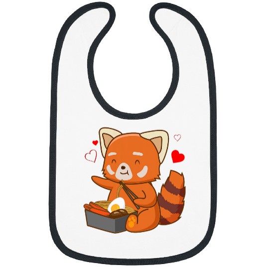 Panda Pet Red Panda Eating Ramen Japanese Food Noodles Soba Panda Bibs