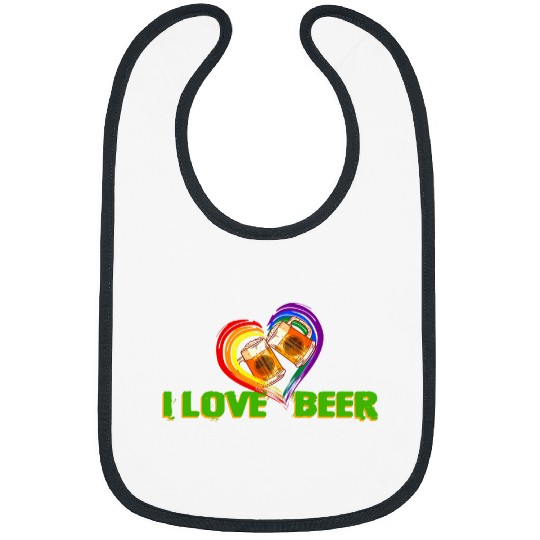 Beer Fun St Patrick s Day I Love Beer Gay Lesbian LGTB LGBTQ Pride Bibs