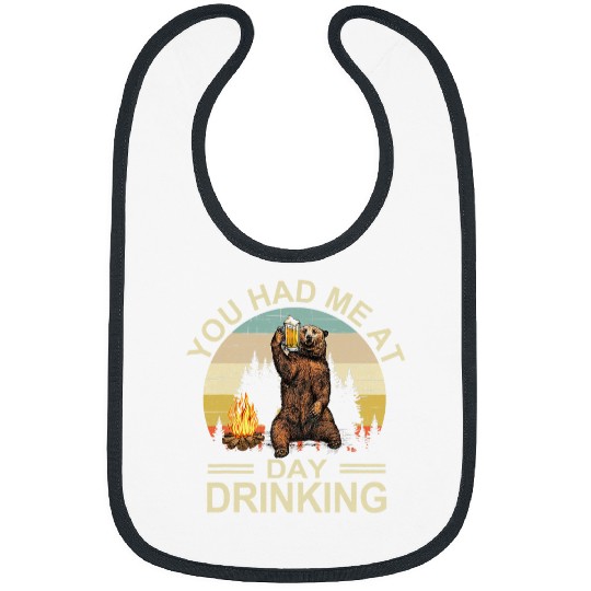Bear Pet You Had Me At Day Drinking vintages Bear Drinking Beer Bibs