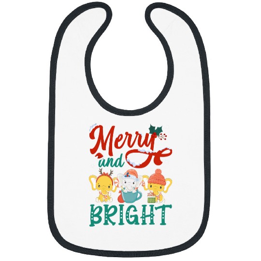 Elephant Pet Merry And Bright Elephant Christmas Bibs