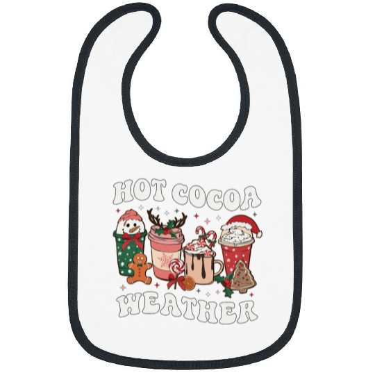 Coffee Fun Christmas Coffee Eggnog Latte Chocolate Hot Cocoa Weather Bibs