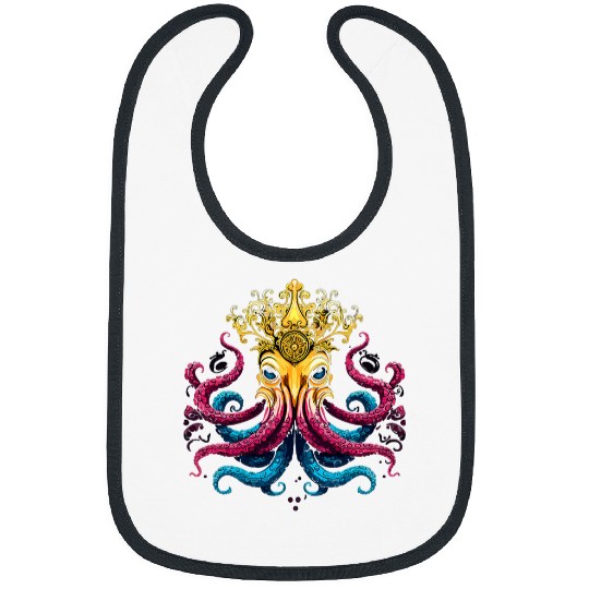 Bear Pet Octopuss King Kingcore Animal Kingdom Bear Lovers Girls Boys Bibs