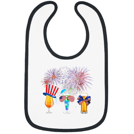 Beer Fun Cocktail Margarita Beer Orange Happy Fourth Of July Bibs