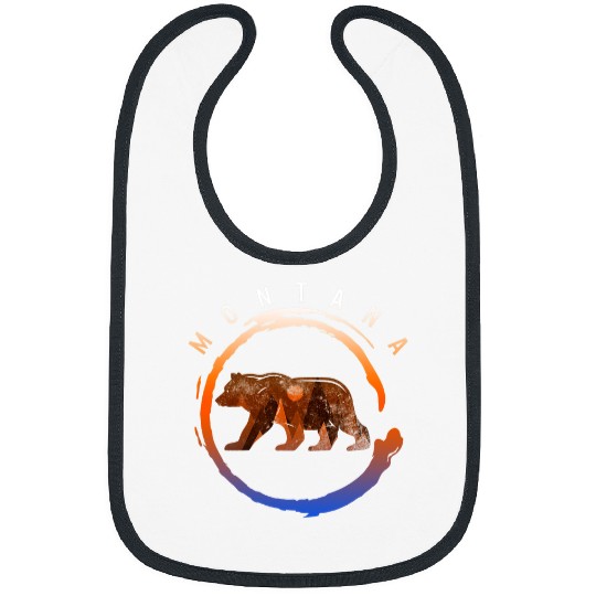 Bear Pet Glacier National Park Montana Grizzly Bear Souvenir Forest Bibs