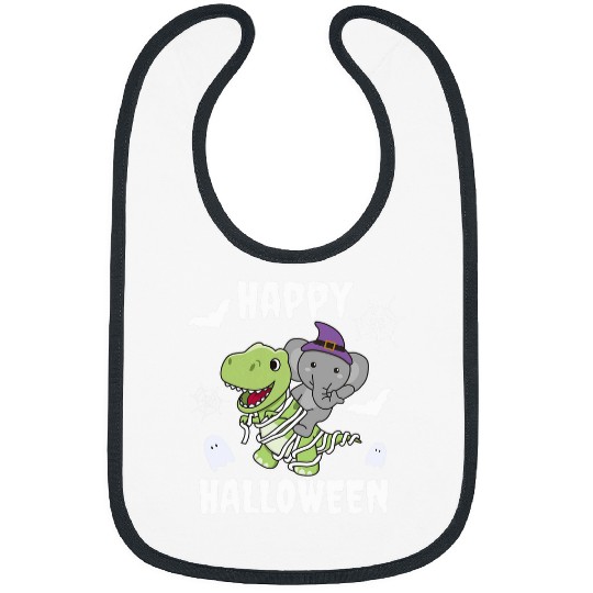 Elephant Pet Happy Halloween Mummy Trex Elephant Halloween 2 Bibs