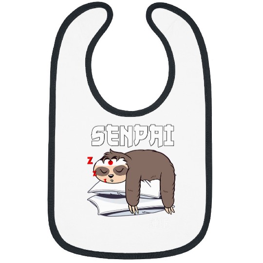 Sloth Pet Senpai Taking Break Anime Manga Bibs