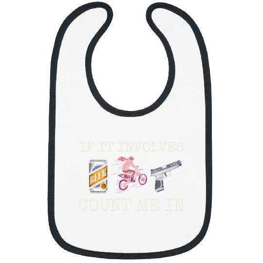 Beer Fun Dirt Bike Girl Offroad Motorcycle Beer Drinking Guns Lover Bibs