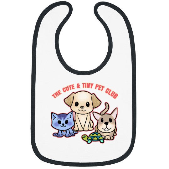 Turtle Pet Cute Tiny Pet Club Puppy Kittens Rabbits Turtle fun Bibs