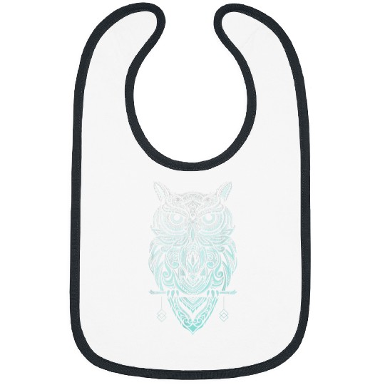 Owl Pet Paisley Henna BoHo Bohemian Geometric Owl Bibs