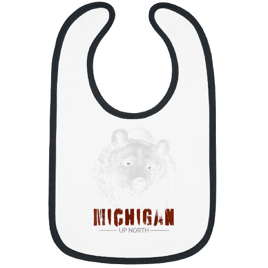 Bear Pet Black Bear Mens Womens Upper Peninsula Michigan Up North Bibs