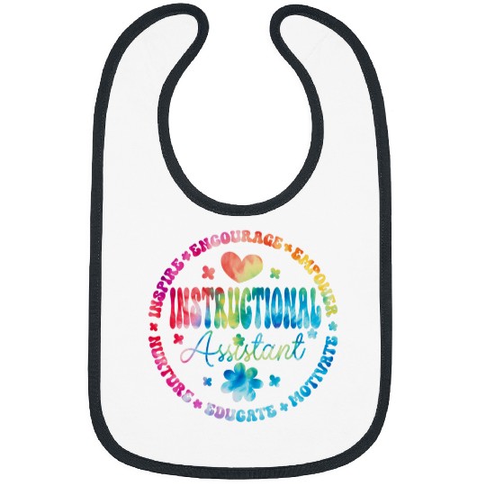 Instructional Assistant Team 100th Day School Teacher Aide 1 Bibs