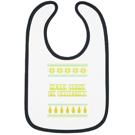 Wines Fun Merry Drunk I m Christmas Wines Lover Party Champagne 3 Bibs